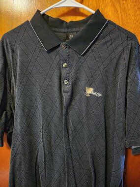 Men's XL Nike Golf The President's Cup Black/White Short Sleeve Polo Shirt